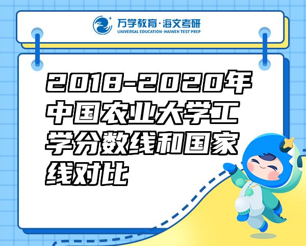 2018-2020年中国农业大学工学分数线和国家线对比