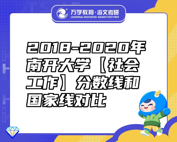 2018-2020年南开大学【社会工作】分数线和国家线对比