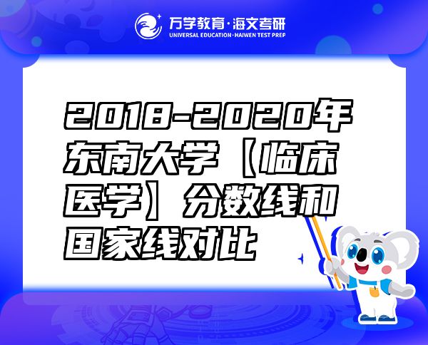 2018-2020年东南大学【临床医学】分数线和国家线对比