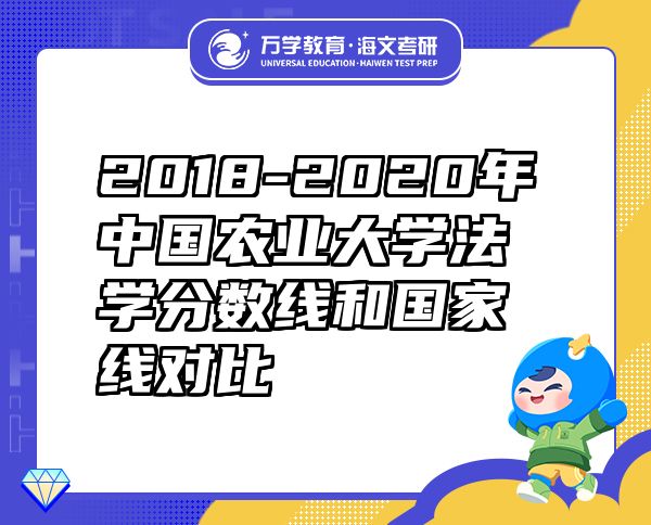 2018-2020年中国农业大学法学分数线和国家线对比