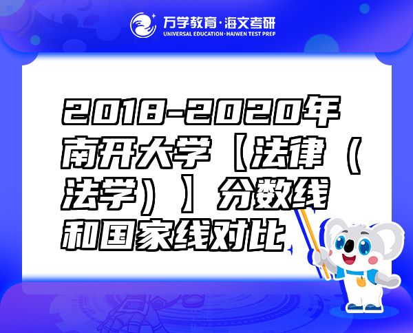 2018-2020年南开大学【法律（法学）】分数线和国家线对比