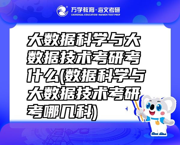 大数据科学与大数据技术考研考什么(数据科学与大数据技术考研考哪几科)